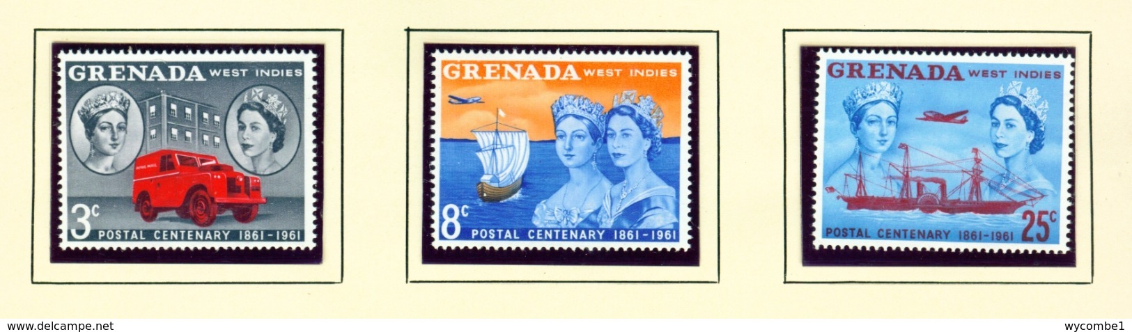 GRENADA - 1961 Stamp Centenary Set Unmounted/Never Hinged Mint - Grenada (...-1974)