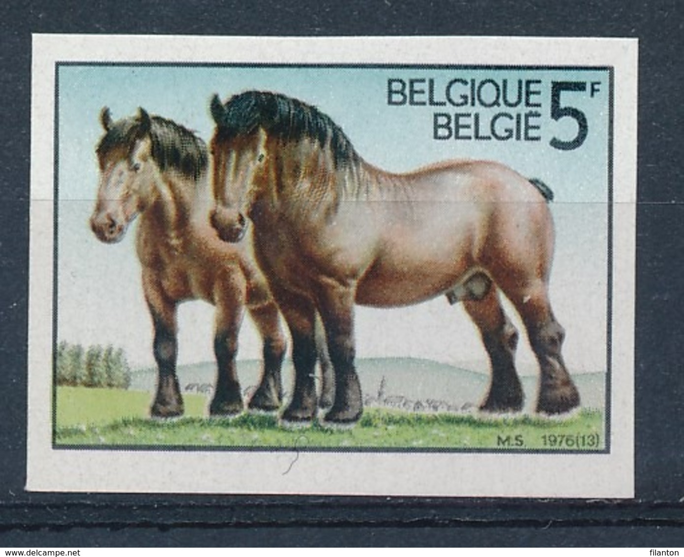 BELGIE - OBP Nr 1810 - ONGETAND/NON-DENTELE - Ardens Trekpaard/Cheval De Trait Ardennais - MNH**  - Cote 11,00 € - Other & Unclassified