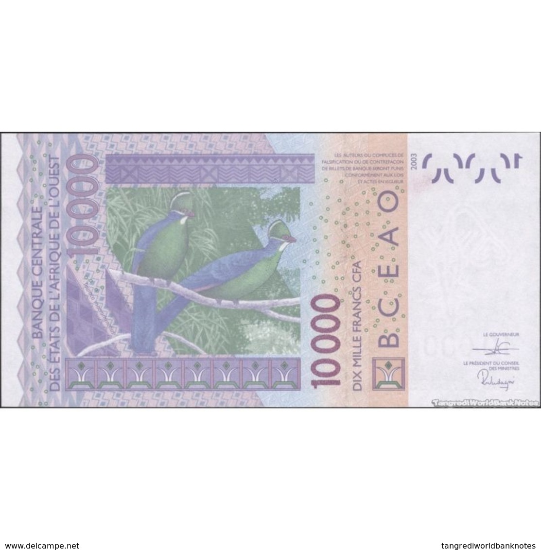 TWN - SENEGAL (W.A.S.) 718Ks - 10000 10.000 Francs 2003 (2019) UNC - West African States