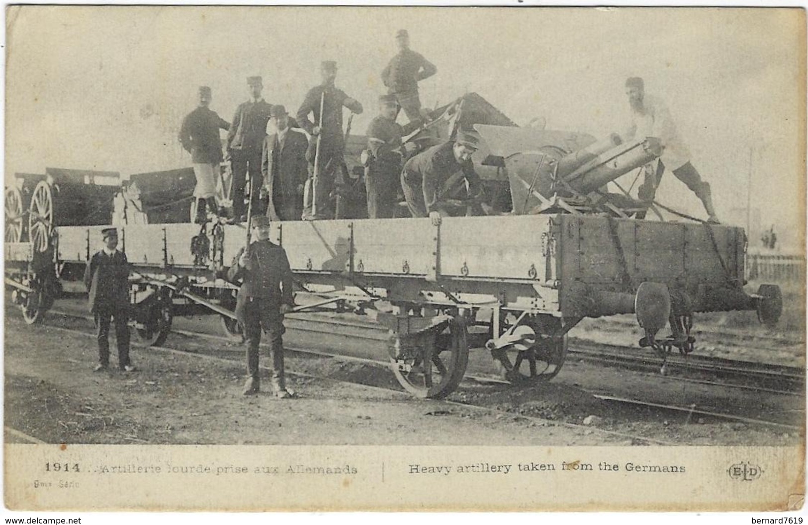 54 Guerre 1914  Artillerie  Lourde Prise Aux Allemands Cachet Au Dos 39  E Regiment D'infanterie - Autres & Non Classés