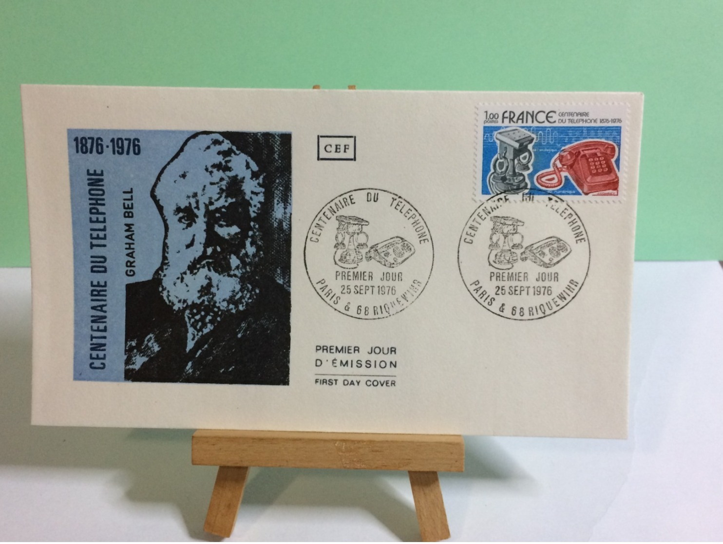 Graham Bell - 68 Riquewihr & Paris - 25.9.1976 FDC 1er Jour Coté 1,50€ - 1970-1979