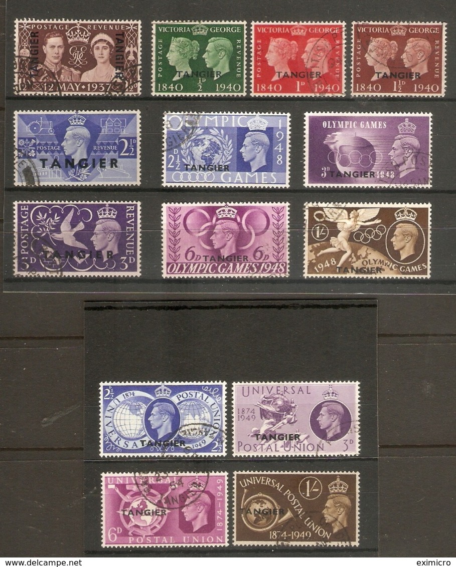 MOROCCO AGENCIES (TANGIER) 1937 - 1949 COMMEMORATIVE SETS FINE USED Cat £47+ - Oficinas En  Marruecos / Tanger : (...-1958