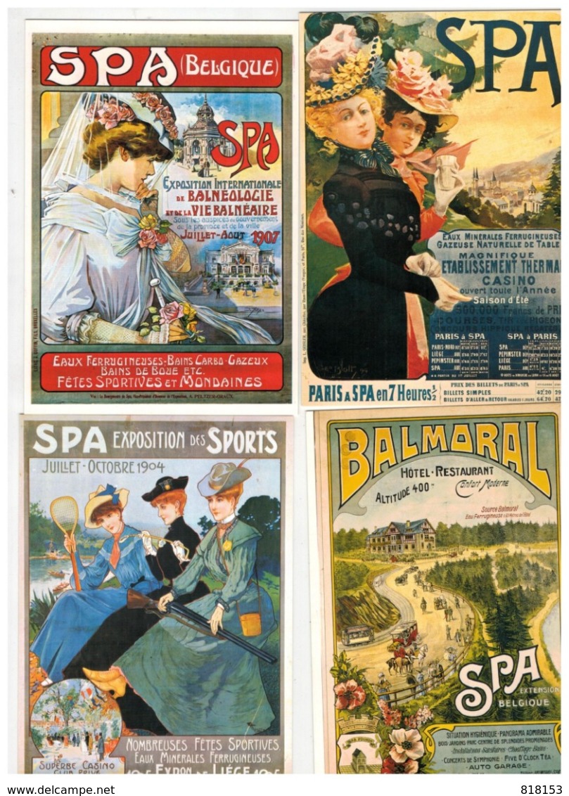 SPA  5 Retro-publi Cards - Spa