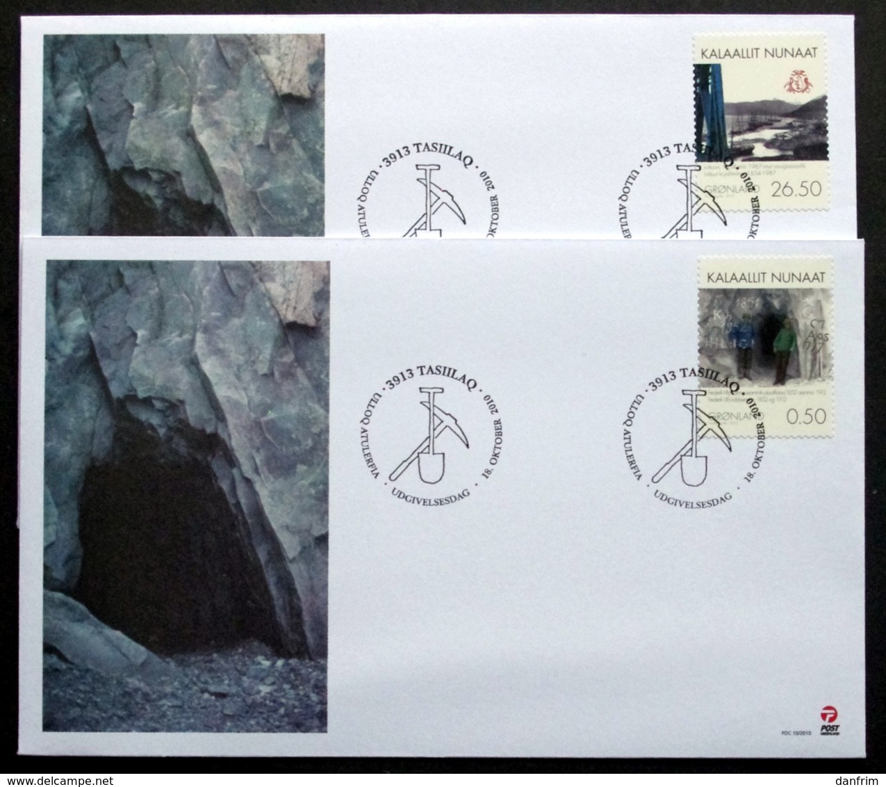 GREENLAND 2010   Mining  Minr.567-68     FDC    (lot Ks) - FDC