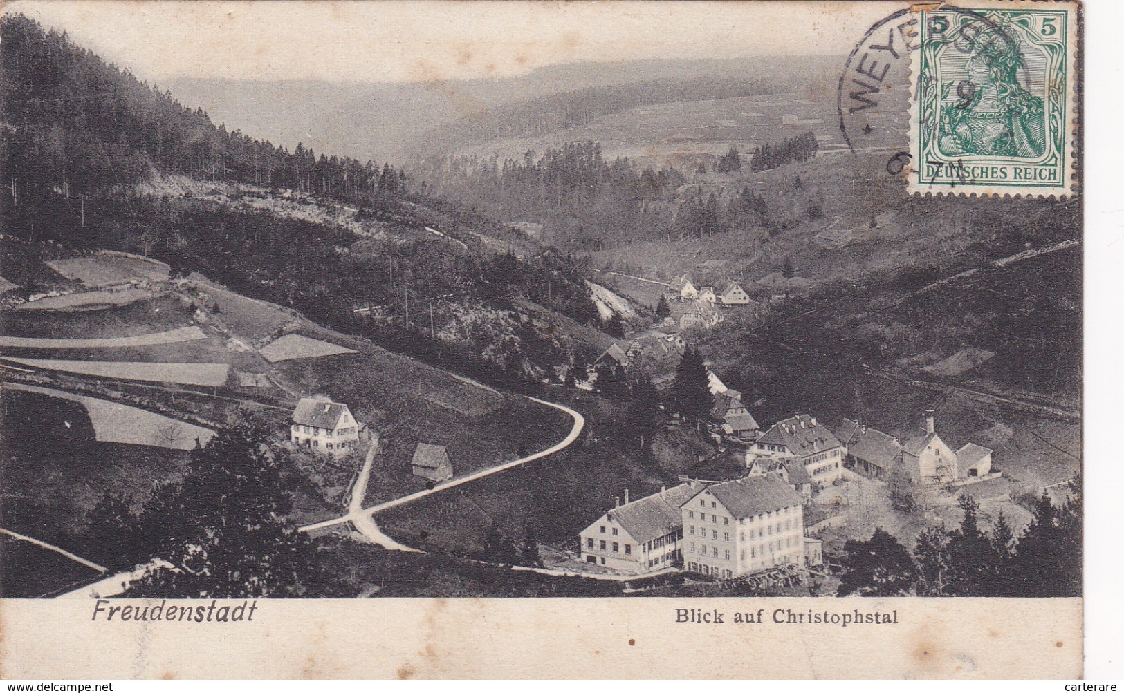 ALLEMAGNE,GERMANY,DEUSCHLAND,FREUDENSTADT,CHRISTOPHSTAL,TIMBRE 1910,RARE - Freudenstadt