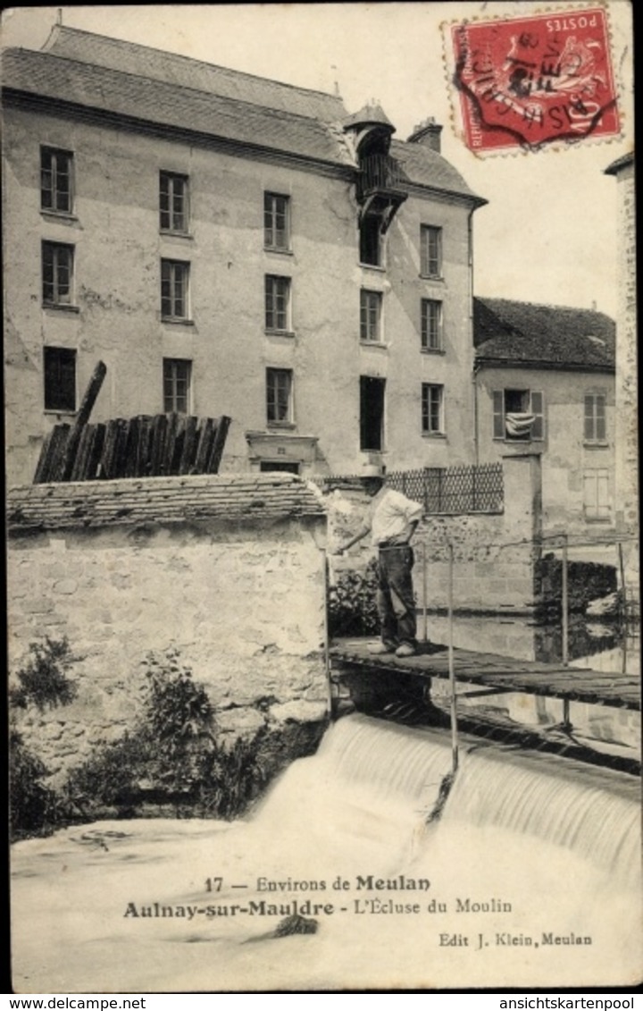 Cp Aulnay Sur Mauldre Yvelines, Écluse Du Moulin - Sonstige & Ohne Zuordnung