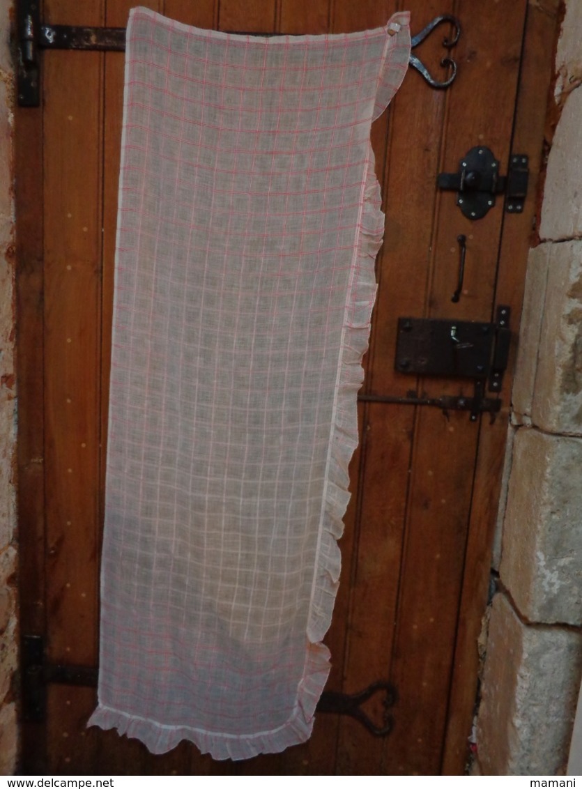 1 Rideau-.ancien -168x61 Cm De Large Volant Compris Pour Confectionner Robe Pour Poupee-- - Gordijnen