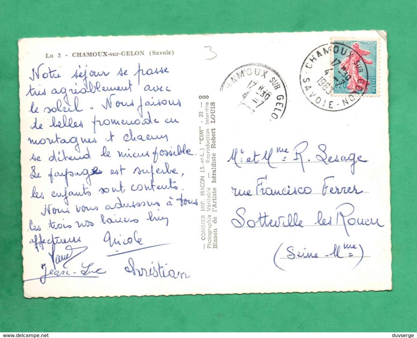 73 Savoie Chamoux Sur Gelon  Carte Multivues - Chamoux Sur Gelon