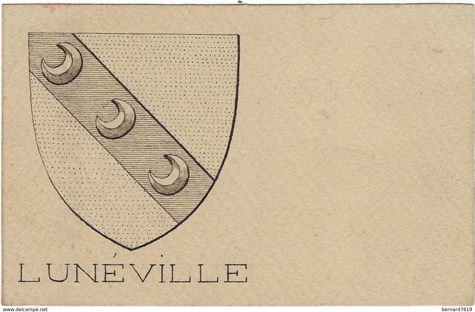 54  Lunevile  Carte Postale Blason Armoirie De La Ville - Luneville