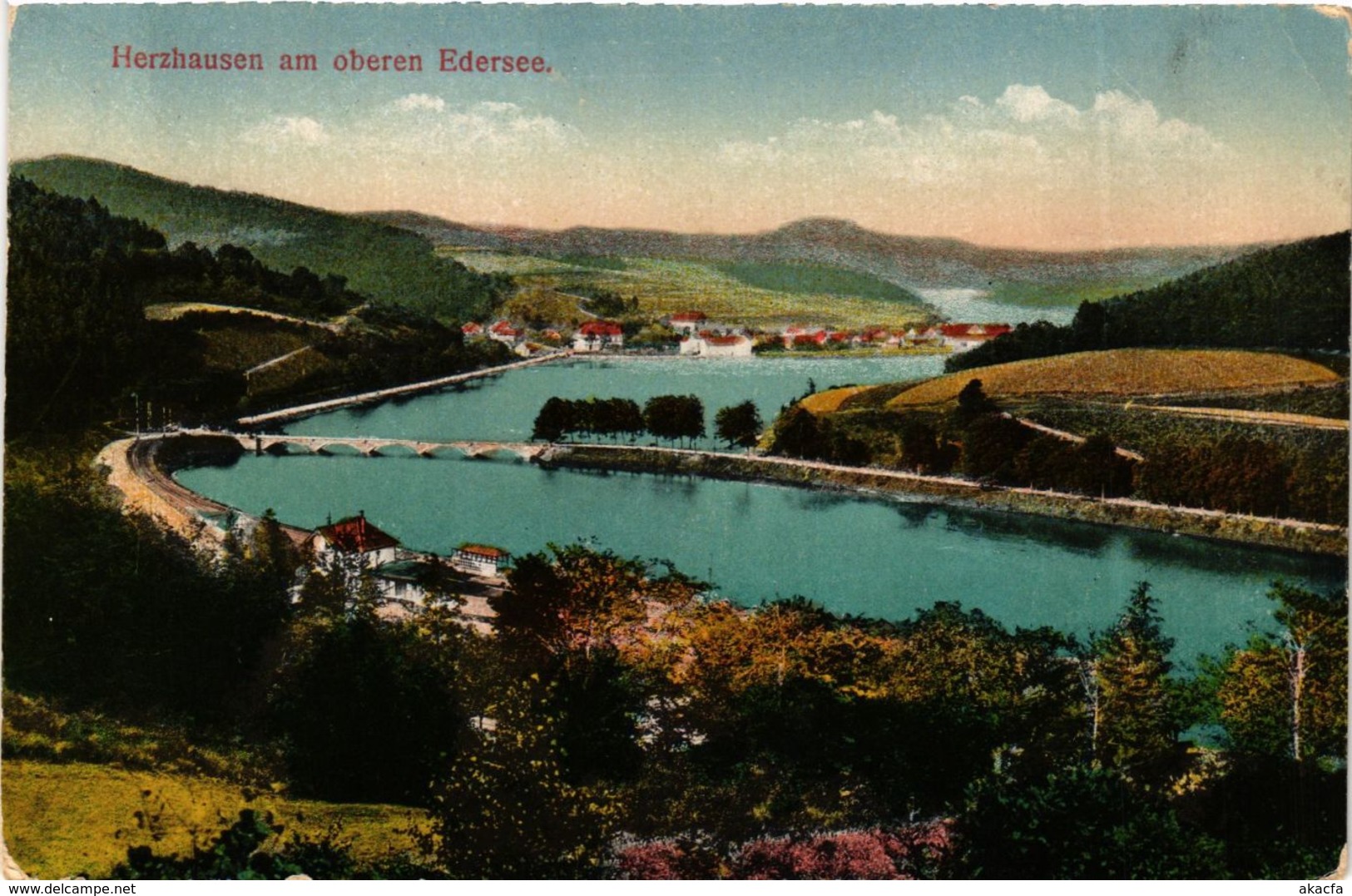 CPA AK Edersee Herzhausen Am Oberen Edersee GERMANY (899833) - Edersee (Waldeck)