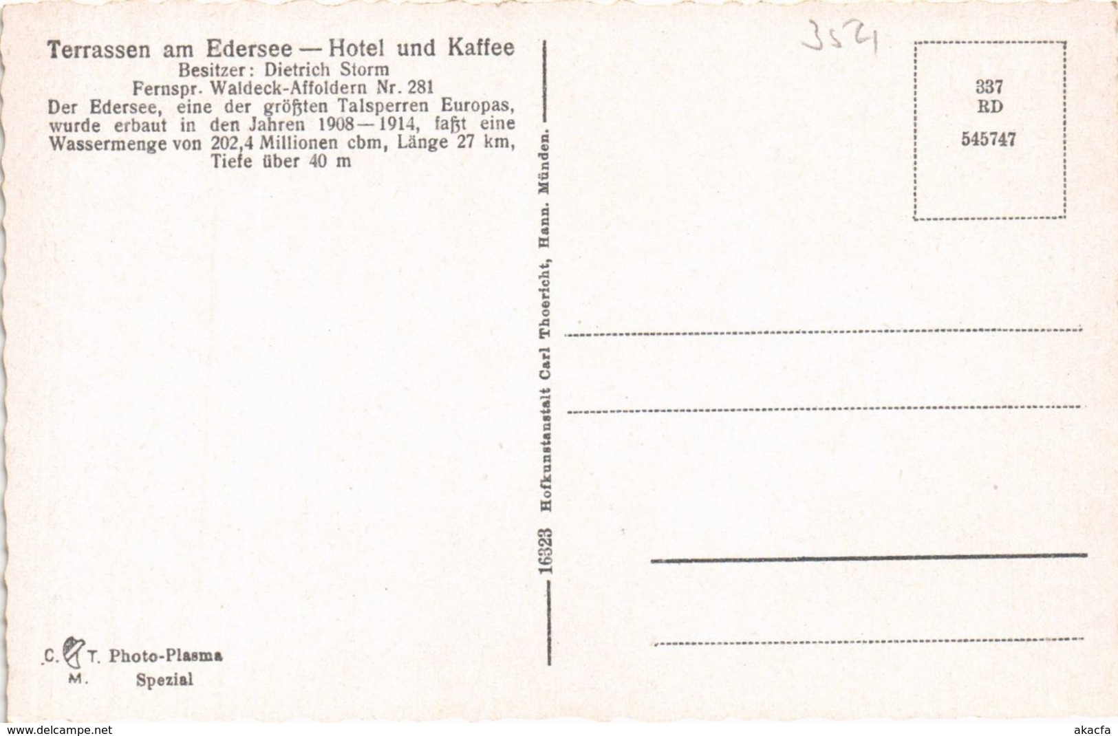 CPA AK Edersee Durchblick Von Der Sperrmauer GERMANY (899850) - Edersee (Waldeck)