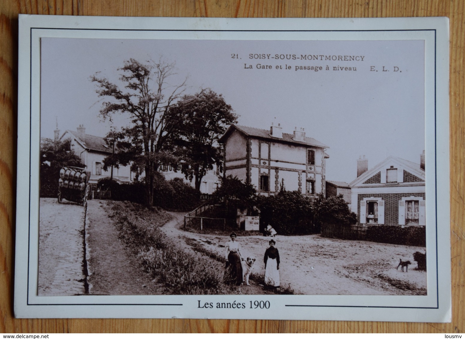 95 : Soisy-sous-Montmorency - La Gare Et Le Passage à Niveau - Reproduction De CPA Format CPM 10 X 15 + Cadre -(n°16341) - Soisy-sous-Montmorency