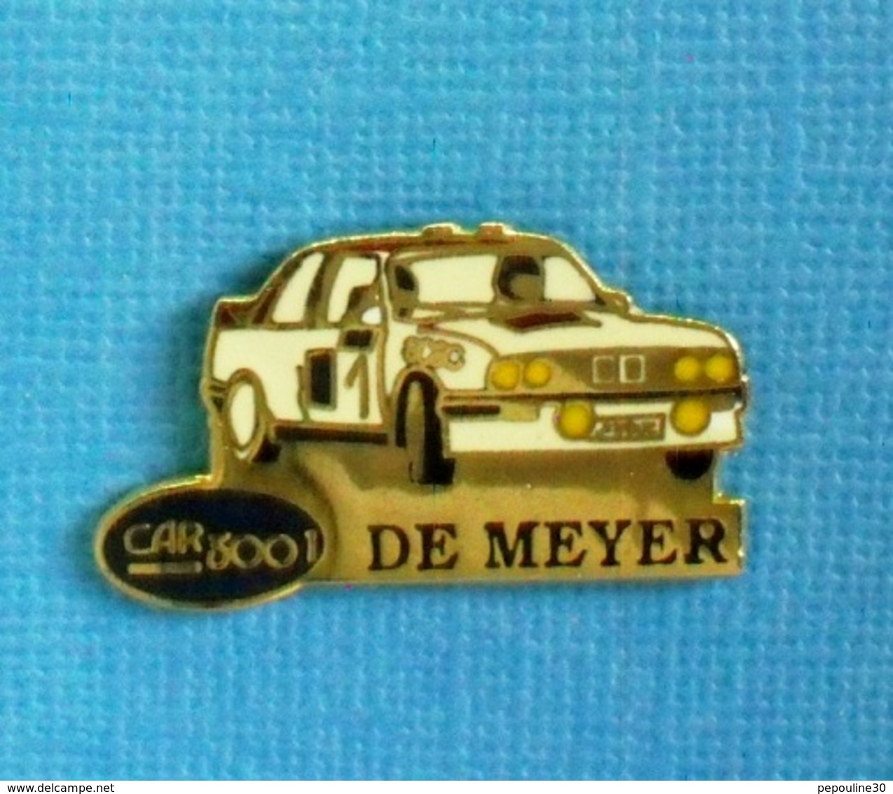 1 PIN'S //  ** BMW M3 RALLYE / DOMINIQUE DE MEYER / CAR 3001 ** - BMW