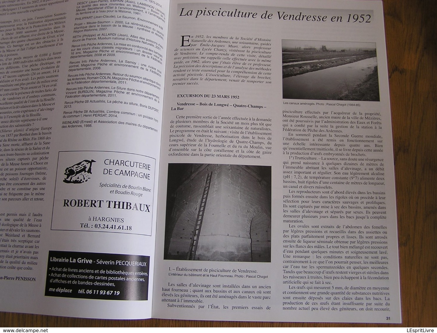 TERRES ARDENNAISES N° 128 Régionalisme Ardenne Spécial Pêche Meuse Semoy Semois Poissons Disparus Vendresse Givet Dun