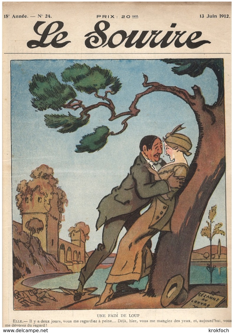 Le Sourire N°24 - 13.06.1912 - Gervèse Marine Matelot - Bus De Paris - Peintre Du Dimanche - 1900 - 1949