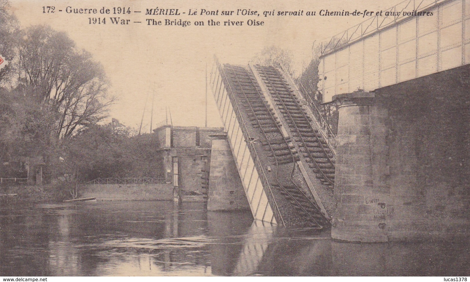 95 / MERIEL  / PONT SUR OISE DETRUIT - Meriel