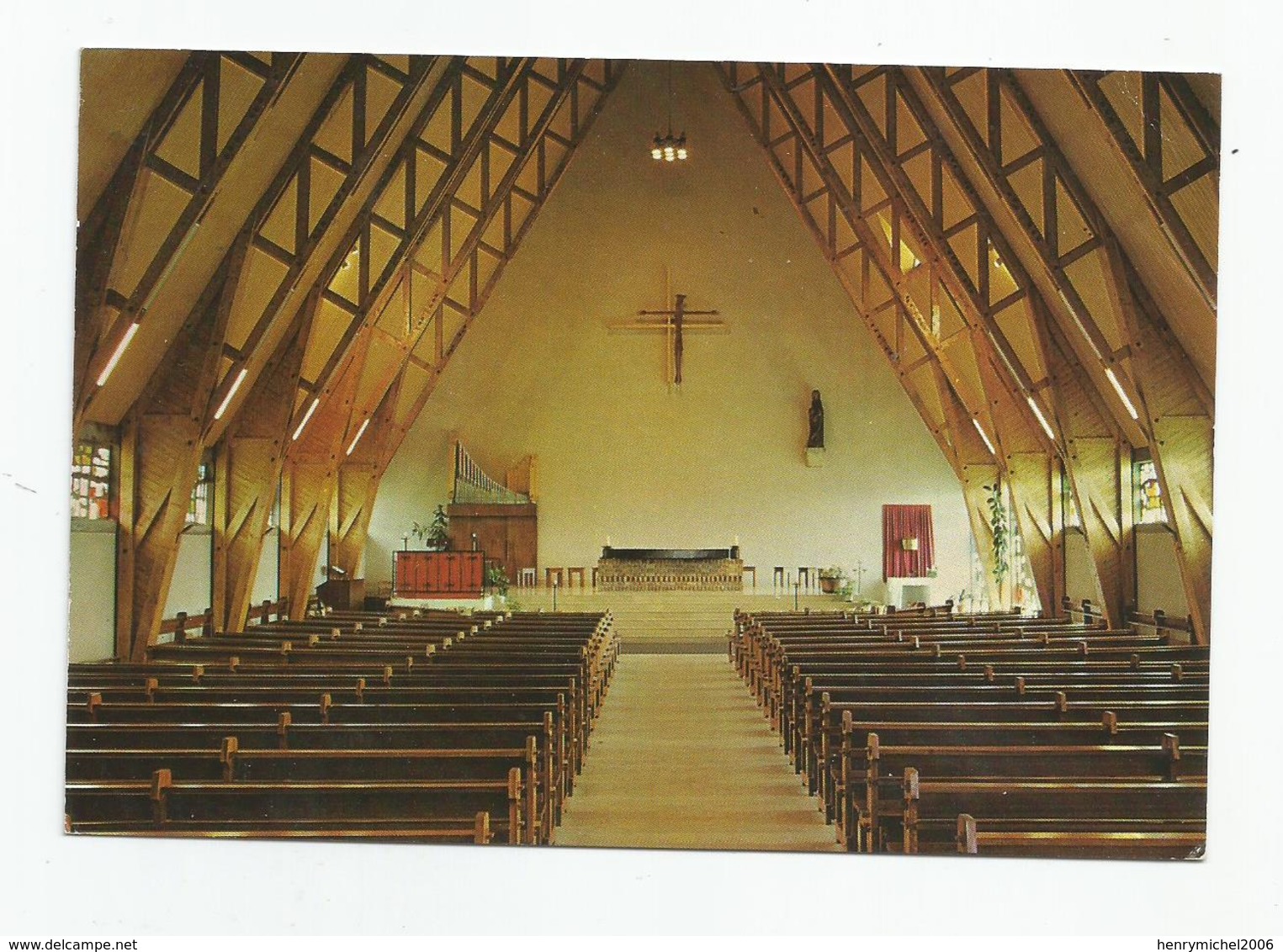 72 Le Mans église St Paul De Bellevue Intérieur 1967 - Le Mans