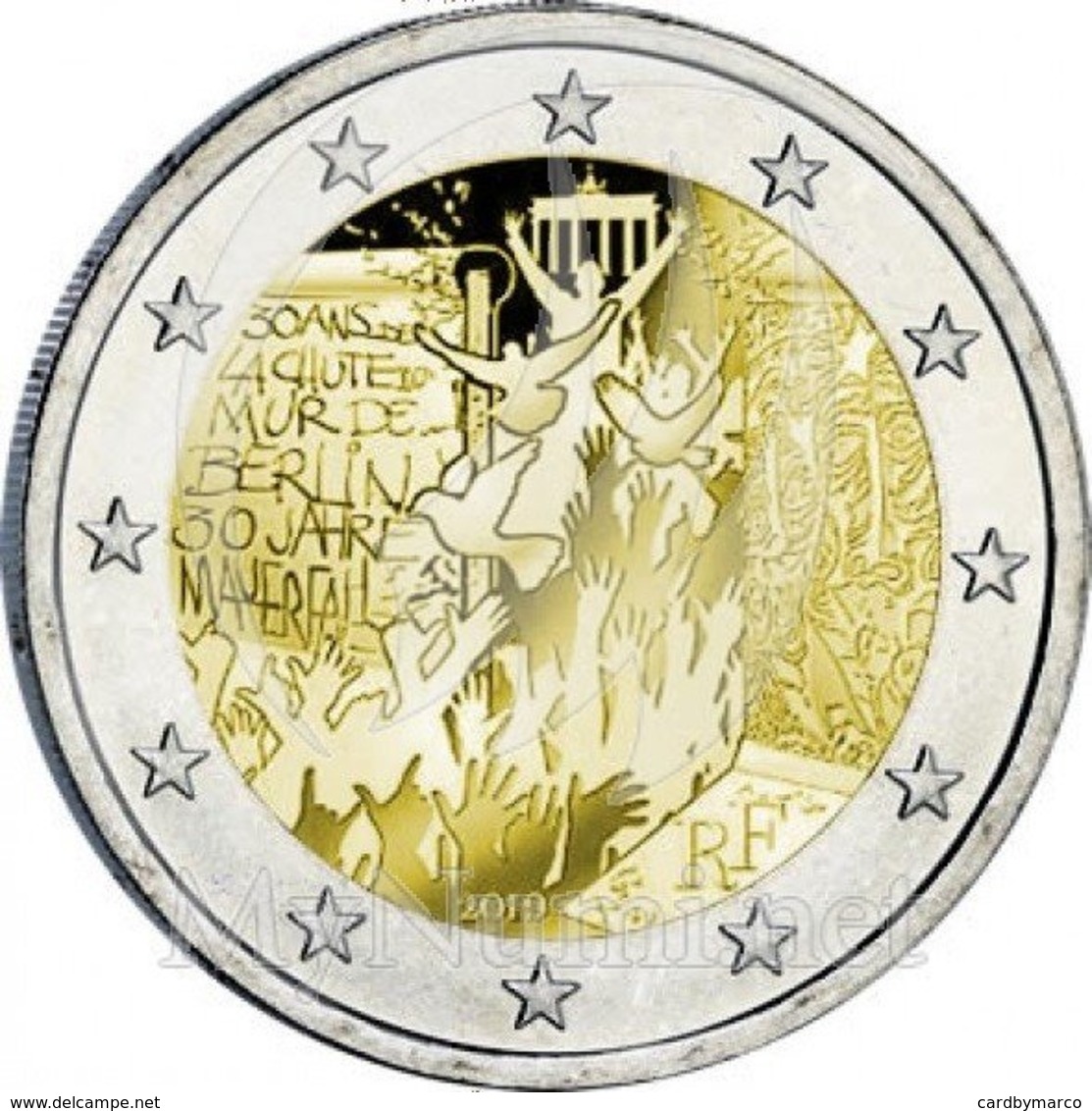 *FRANCIA - 2 Euro Commemorativo 2019: 30° ANNIV. CADUTA DEL MURO DI BERLINO - France