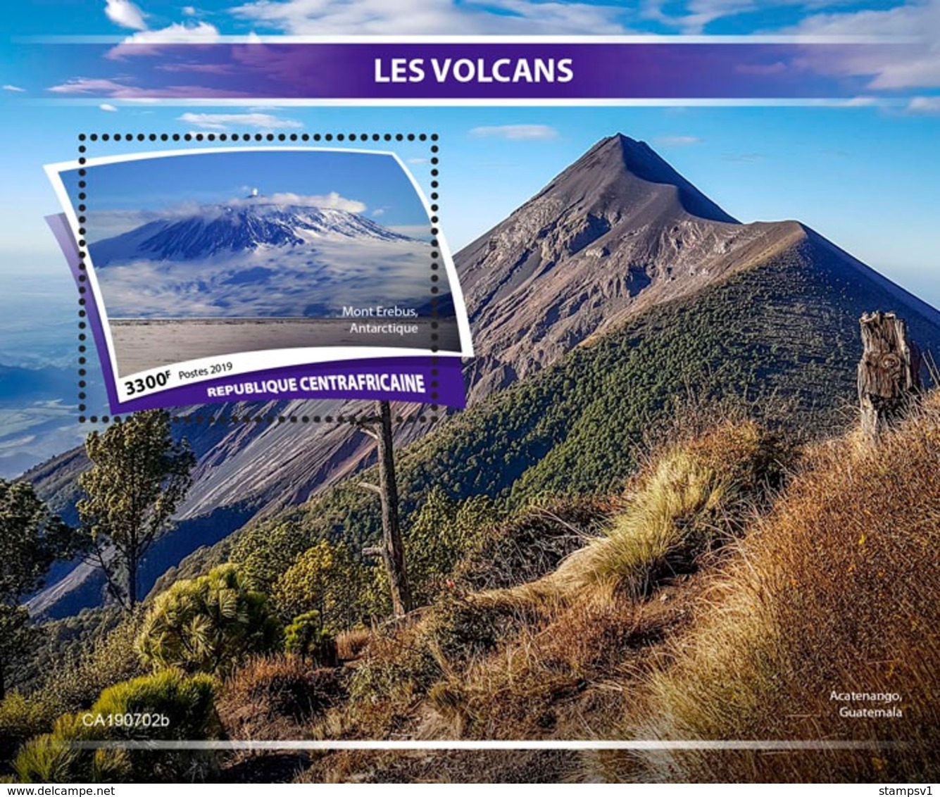 Central Africa. 2019 Volcanoes. (0702b)  OFFICIAL ISSUE - Volcanos