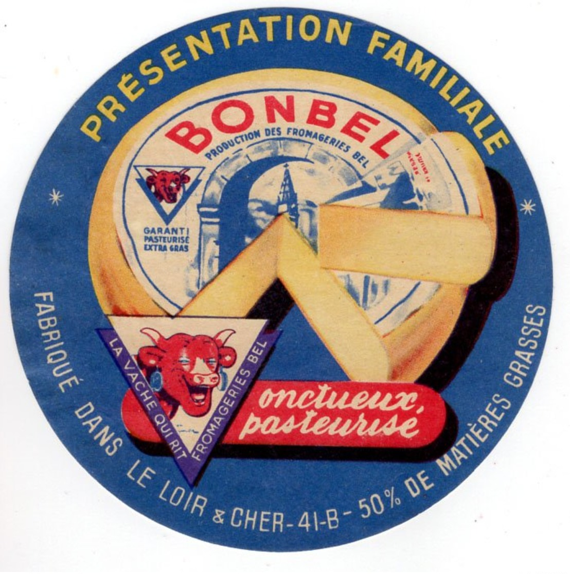 Ancienne étiquette Fromage BONBEL (La Vache Qui Rit) - Käse