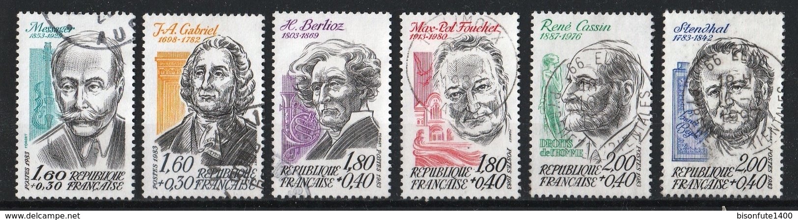 France 1983 : Timbres Yvert & Tellier N° 2279 - 2280 - 2281 - 2282 - 2283 Et 2284 Avec Oblit. Rondes. - Gebraucht