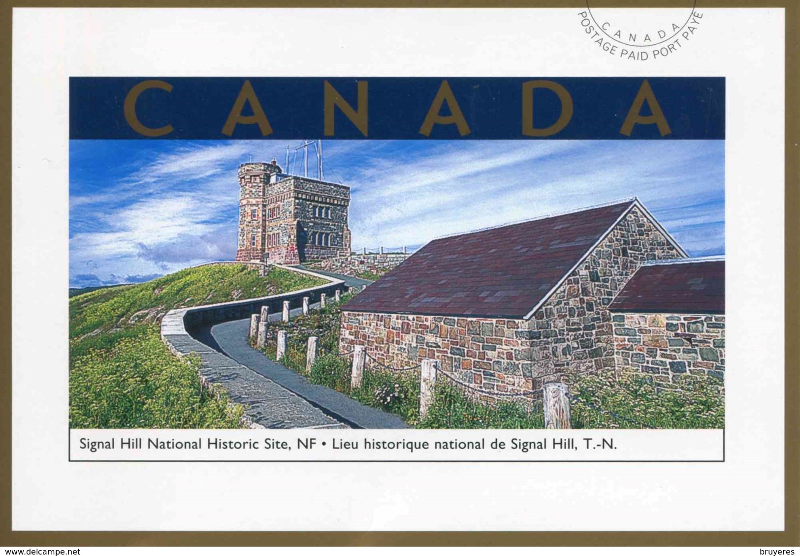 Entier Postal De 2001 Du Canada Sur CP Avec Timbre Et Illust. "Lieu Historique National De Signal Hill" - 1953-.... Reign Of Elizabeth II