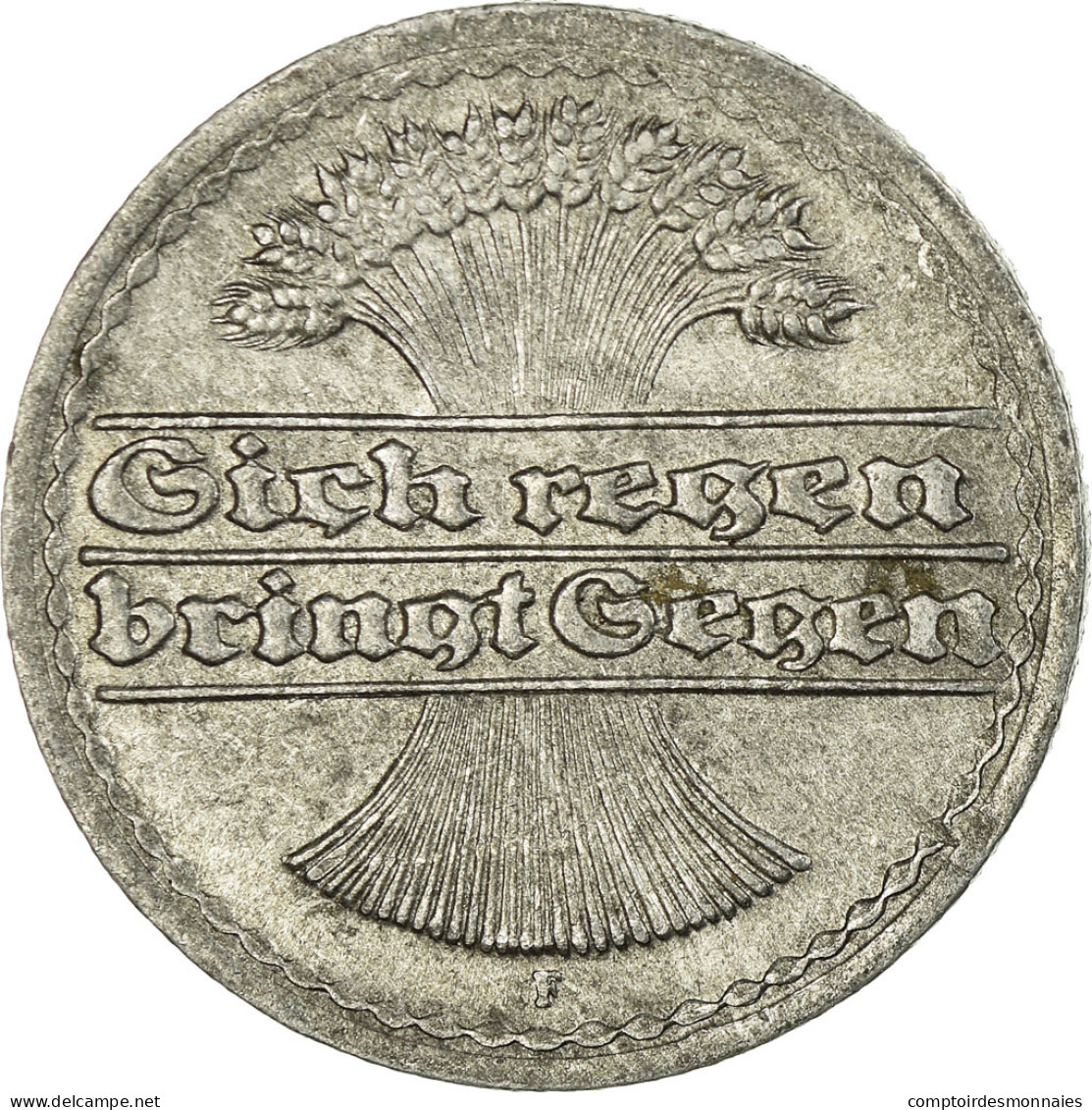 Monnaie, Allemagne, République De Weimar, 50 Pfennig, 1921, Stuttgart, TB+ - 50 Rentenpfennig & 50 Reichspfennig