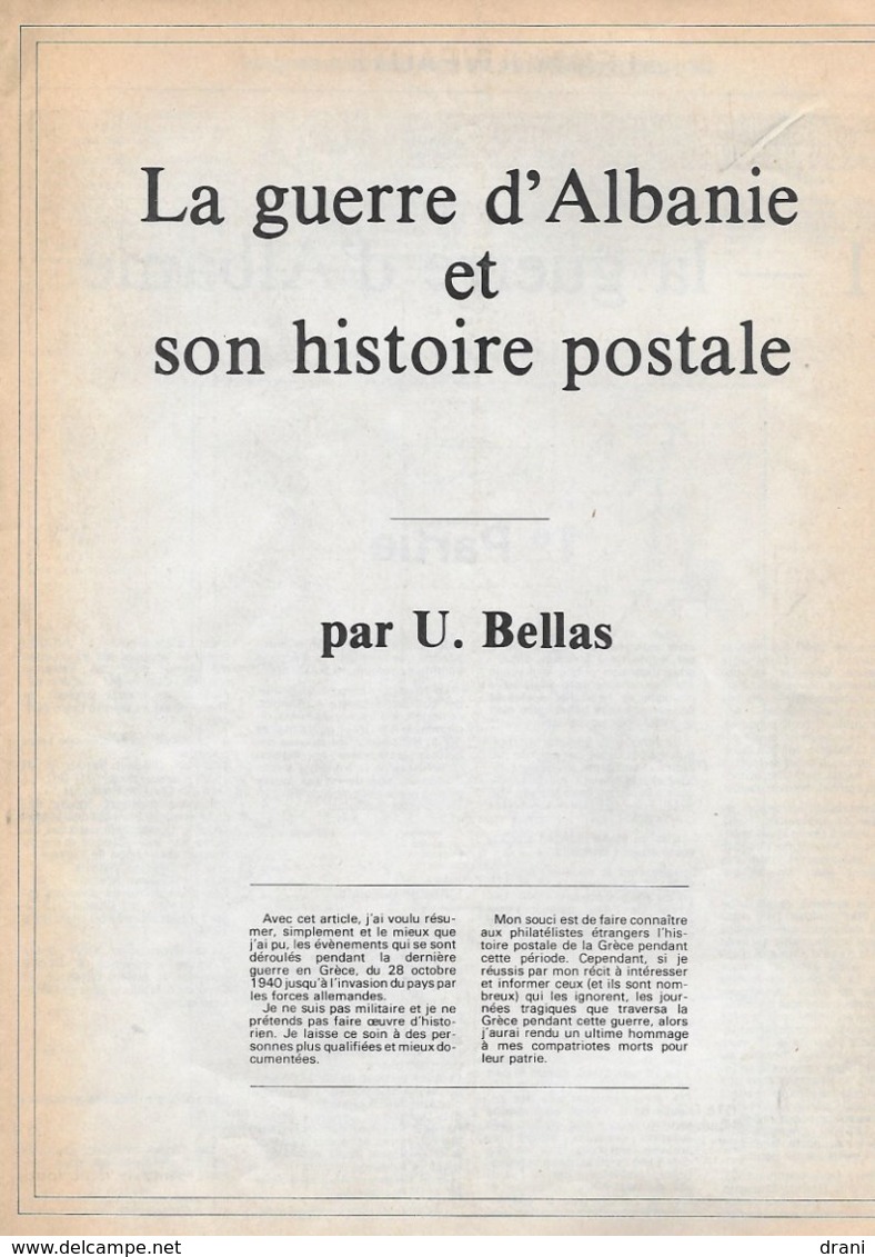 Feuillet Albanie : La Guerre Et Son Histoire Postale - Albania