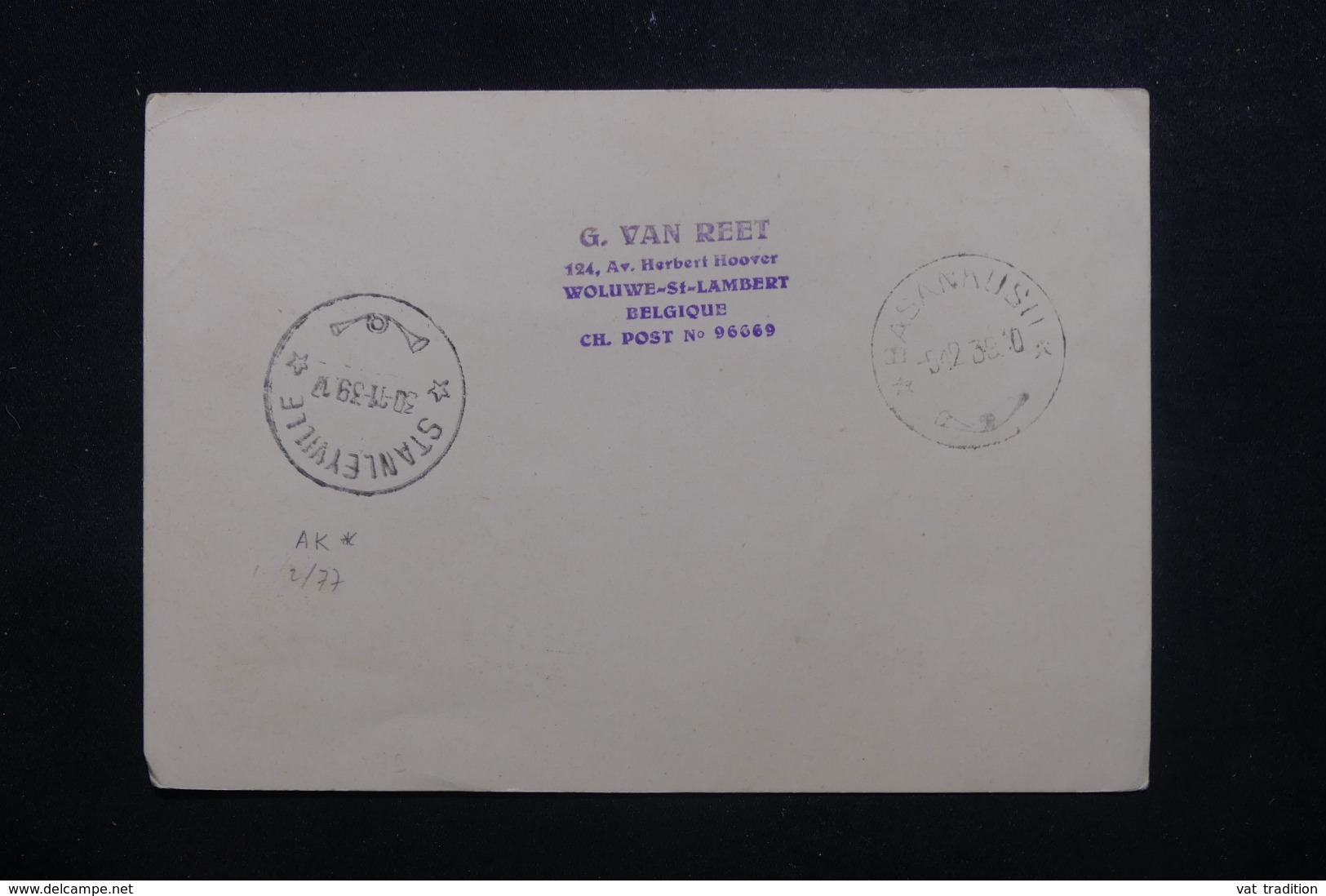 CONGO BELGE - Carte 1er Vol Usumbura / Stanleyville En 1939, Affranchissement Plaisant - L 45068 - Storia Postale