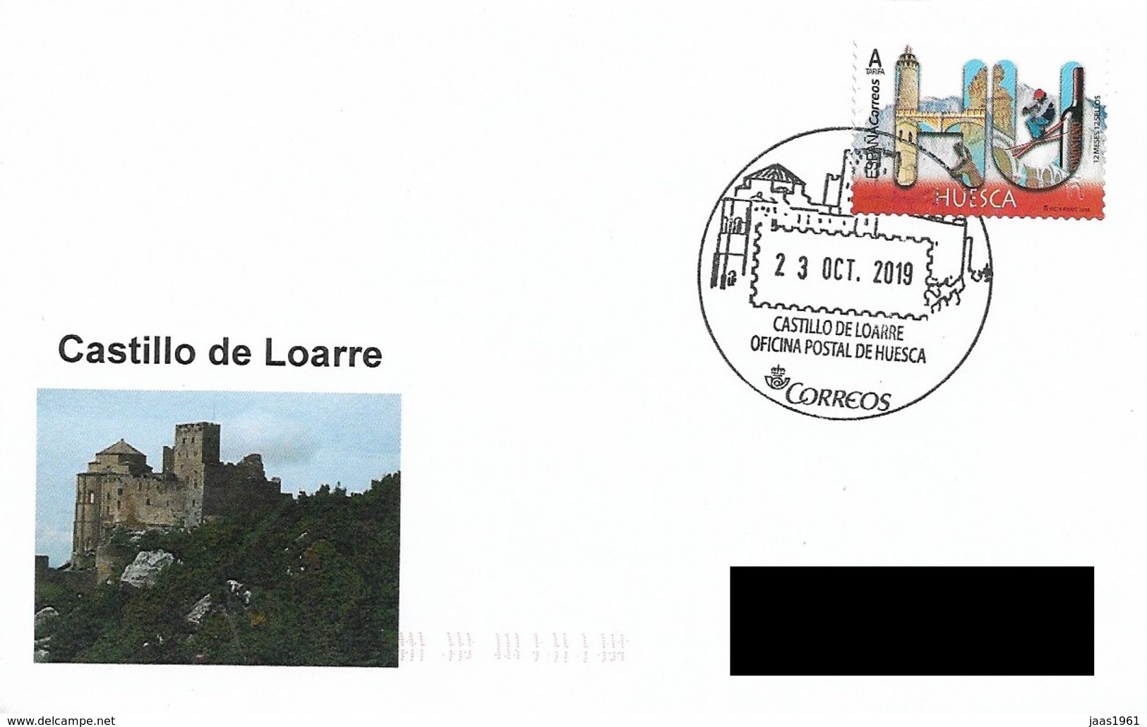 SPAIN. POSTMARK LOARRE CASTLE. 2019 - Otros & Sin Clasificación