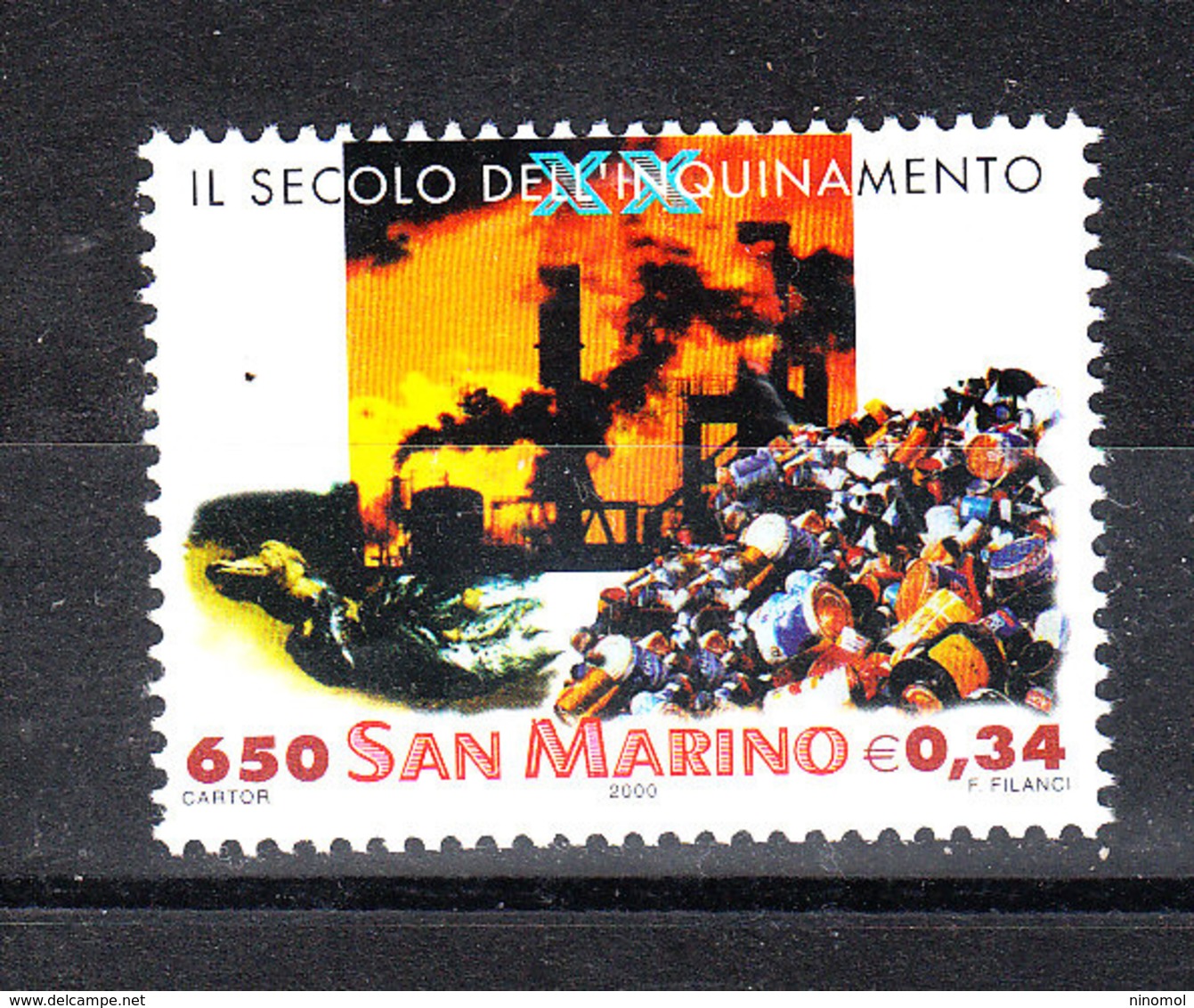 San Marino - 2000. Secolo Delll' Inquinamento Ambientale. Century Of Environmental Pollution. MNH - Milieubescherming & Klimaat