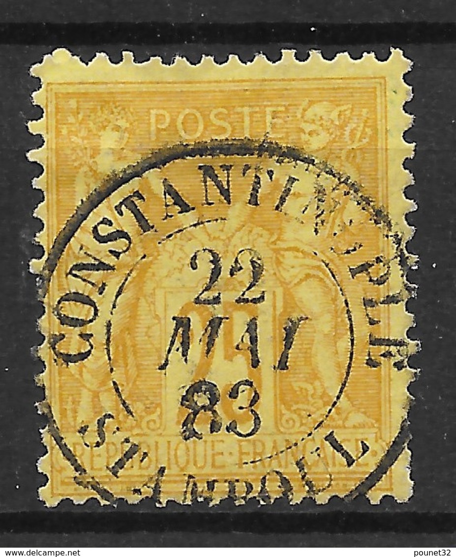 FRANCE : SAGE N° 92 RRR OBLITERATION CACHET CONSTANTINOPLE STAMBOUL DU 22 MAI 83 - 1876-1898 Sage (Type II)