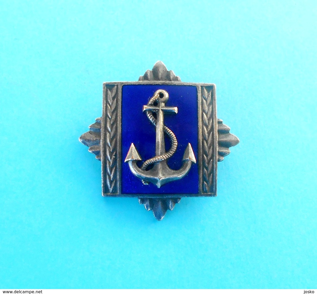 NAVAL ACADEMY OF YUGOSLAVIA NAVY - Large Enamel Breast Badge * Army JNA - JRM Navy Marina Marine Marinha Jugoslawien RR - Army