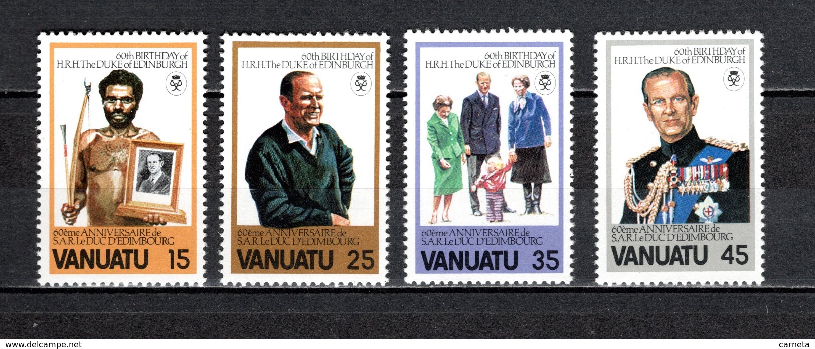 VANUATU  N° 624 à 627  NEUFS SANS CHARNIERE  COTE  5.25€  DUC D'EDIMBOURG - Vanuatu (1980-...)