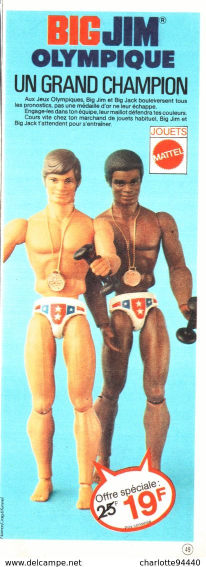 PUB POUPEE " BIG JIM  " " BIG JIM OLYMPIQUE "    1976  ( 1 ) - Barbie