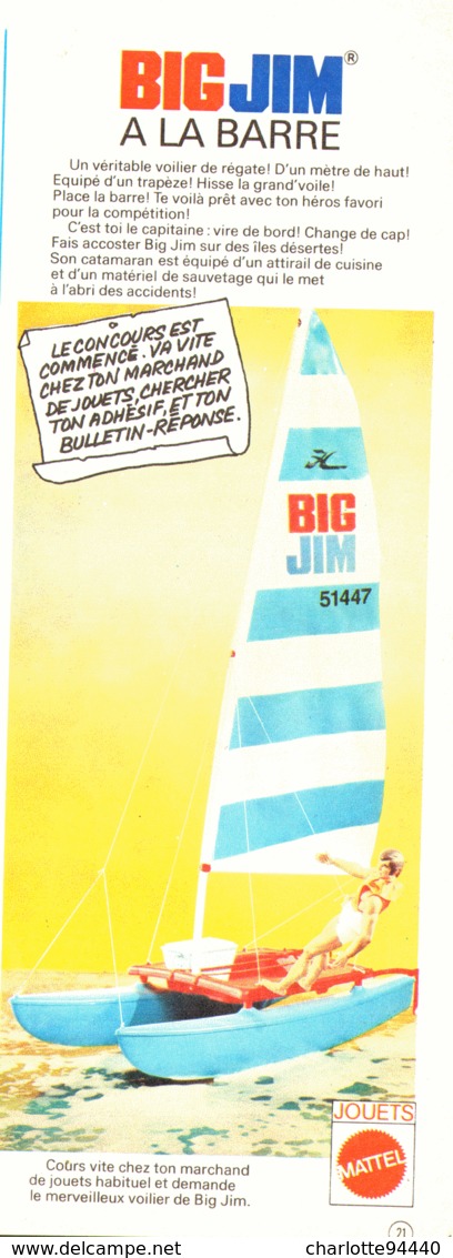 PUB POUPEE " BIG JIM  " " BIG JIM A LA BARRE "    1976  ( 2 ) - Barbie