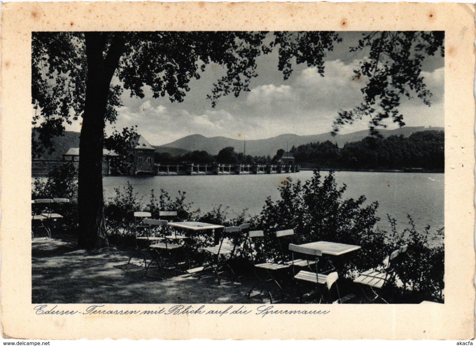 CPA AK Edersee Terrassen Mit Blick A.d.Sperrmauer GERMANY (899855) - Edersee (Waldeck)