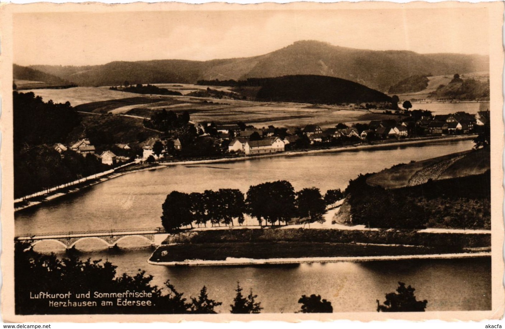 CPA AK Edersee Luftkurort Und Sommerfrische Herzhausen GERMANY (899848) - Edersee (Waldeck)