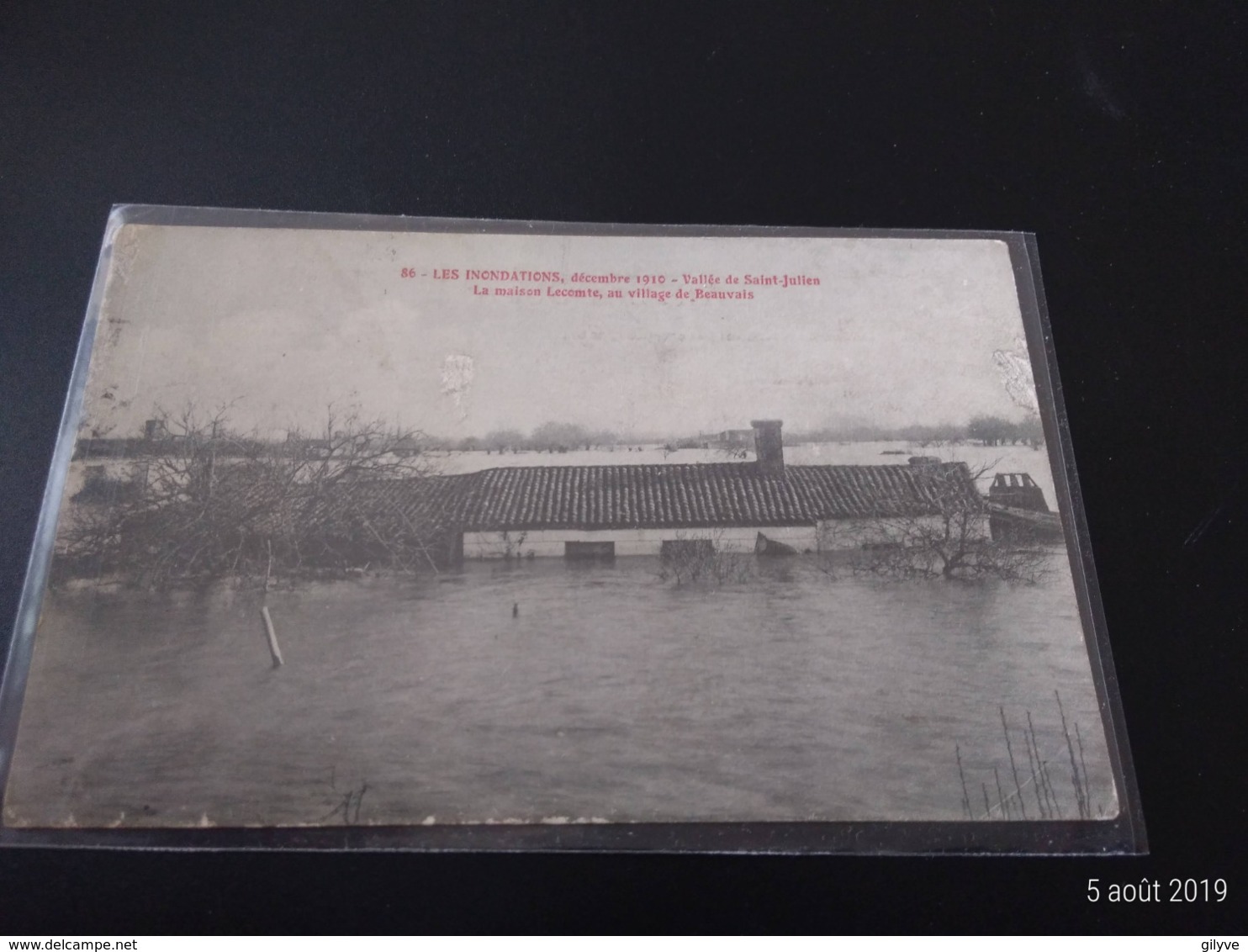 CPA (44) Inondations1910.Saint-Julien. Maison Lecomte Au Village De Beauvais. (E2168) - Saint Julien De Vouvantes