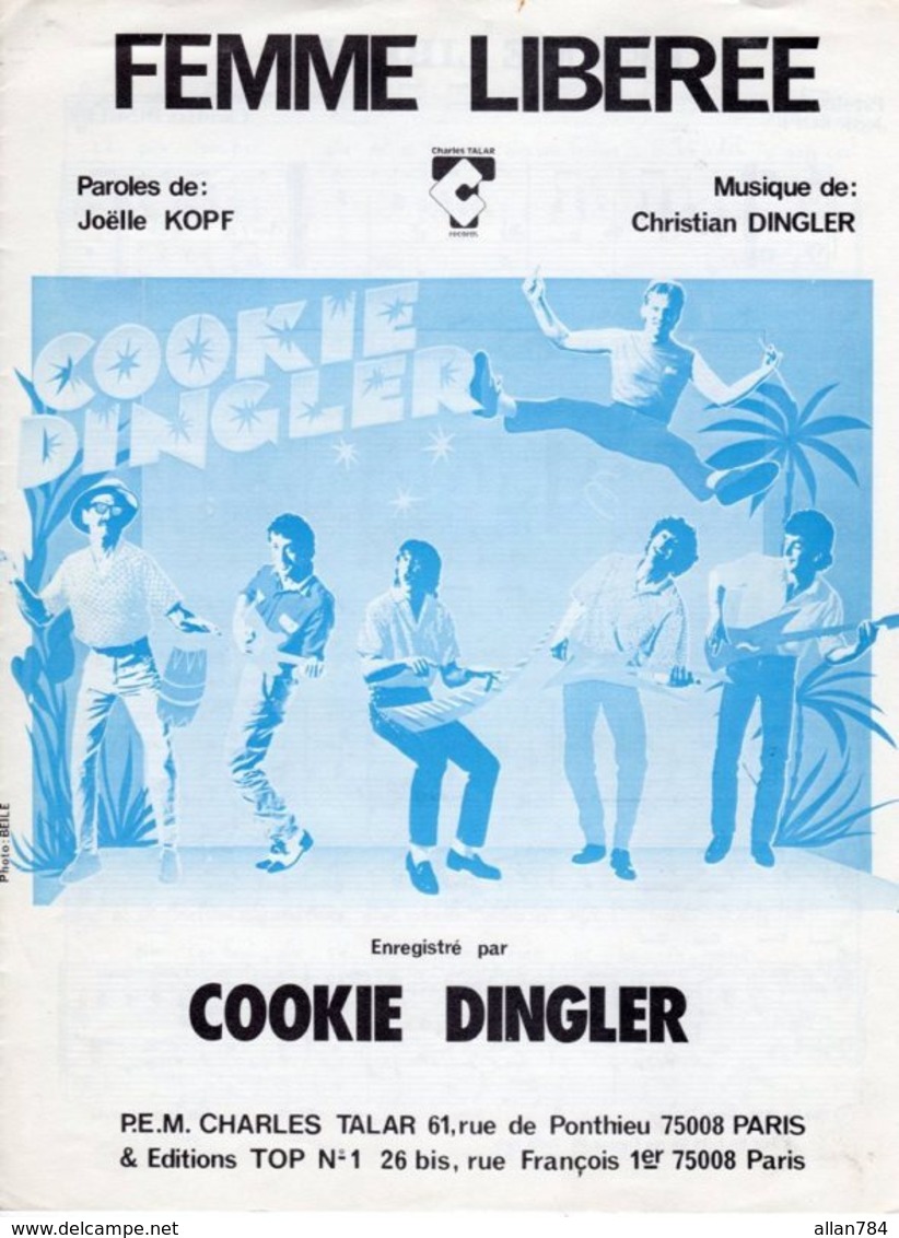 PARTITION COOKIE DINGLER  - FEMME LIBEREE - 1983 - EXC ETAT COMME NEUF - - Altri & Non Classificati