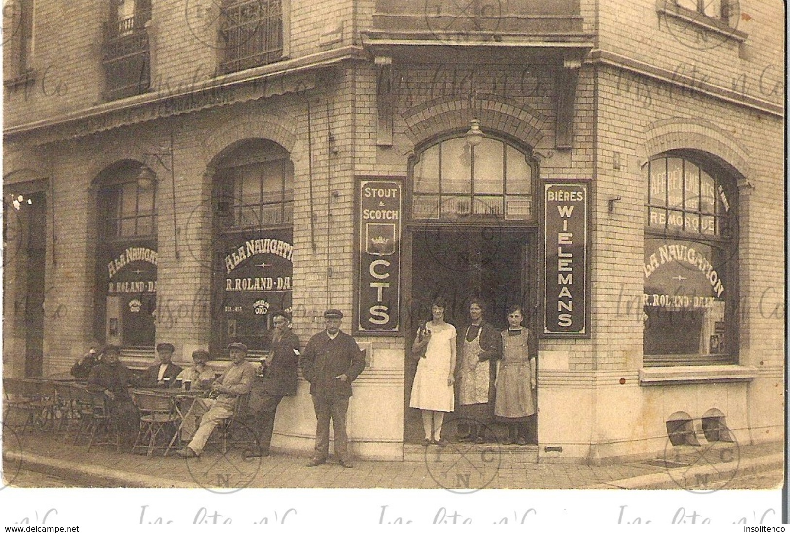 CPA Photographique -  Café A La Navigation - Namur - Coin Place Kegeljan Et Du Bld Ad Aquam - Roland-Daix - Vers 1920 - Namur