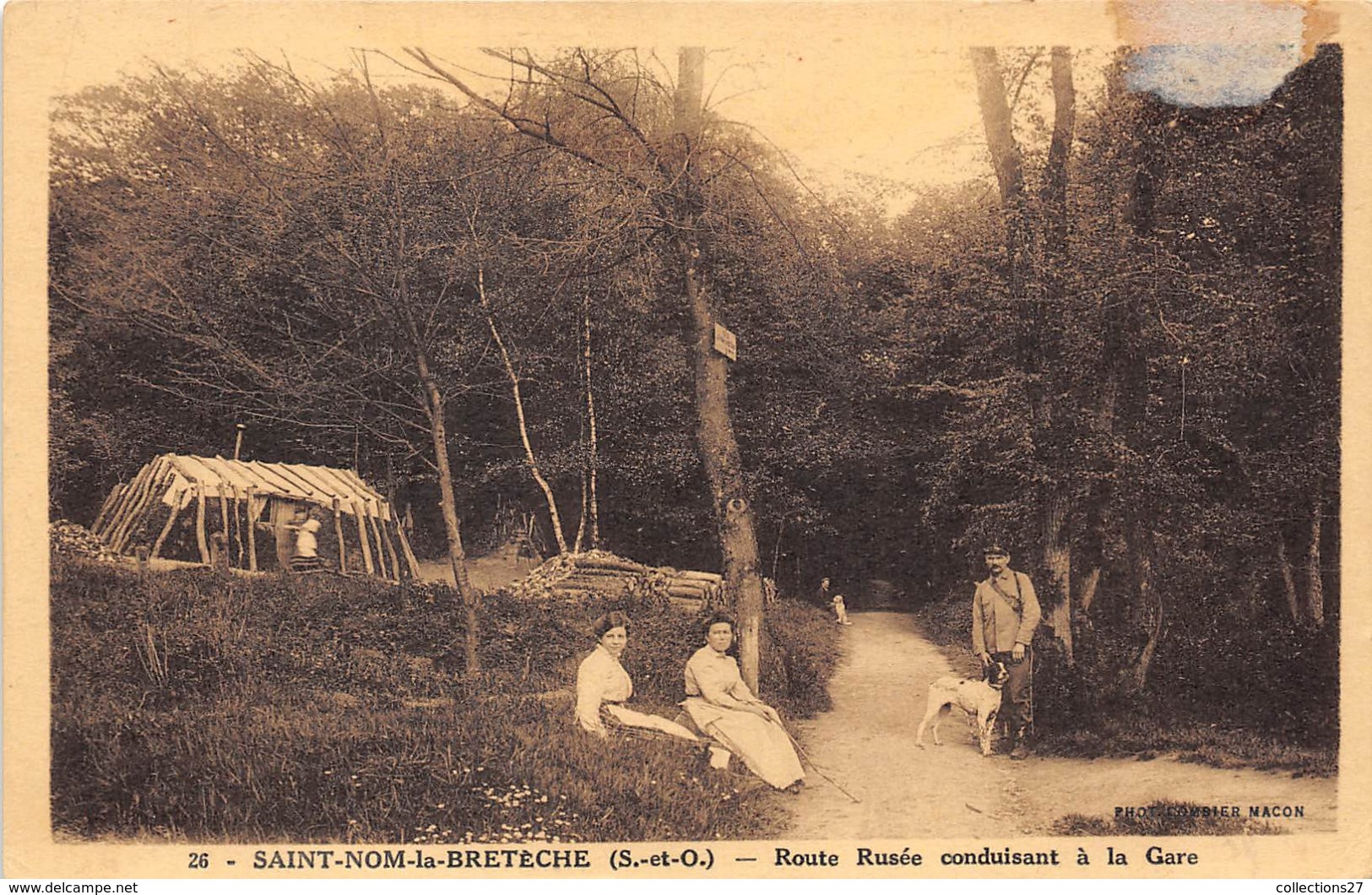 78-SAINT-NOM-LA-BRETECHE- ROUTE RUSEE CONDUISANT A LA GARE - St. Nom La Breteche