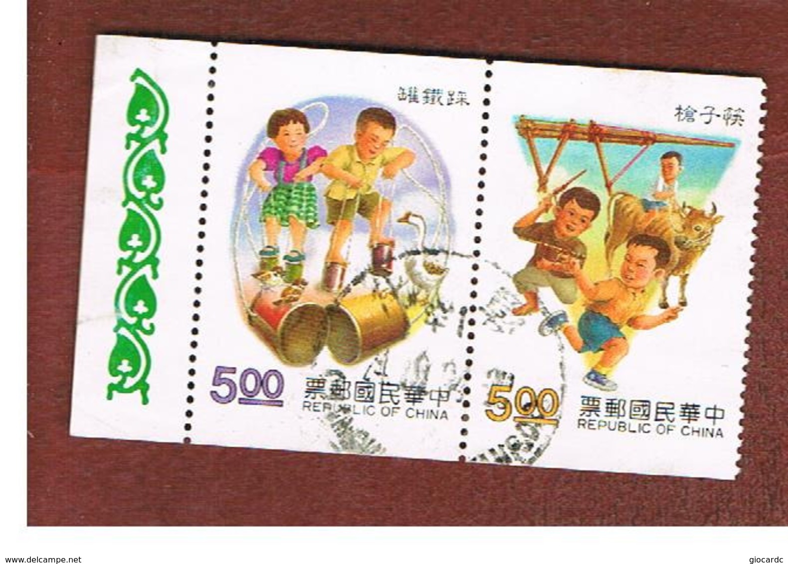 TAIWAN (FORMOSA) - SG 2056.2057  -    1992  CHILDREN GAMES (2 STAMPS SE-TENANT)    -  USED - Used Stamps