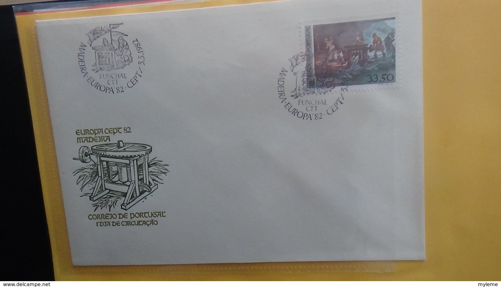 Dispersion d'une collection d'enveloppe 1er jour et autres dont 172 EUROPA (Madeire et Belgique)