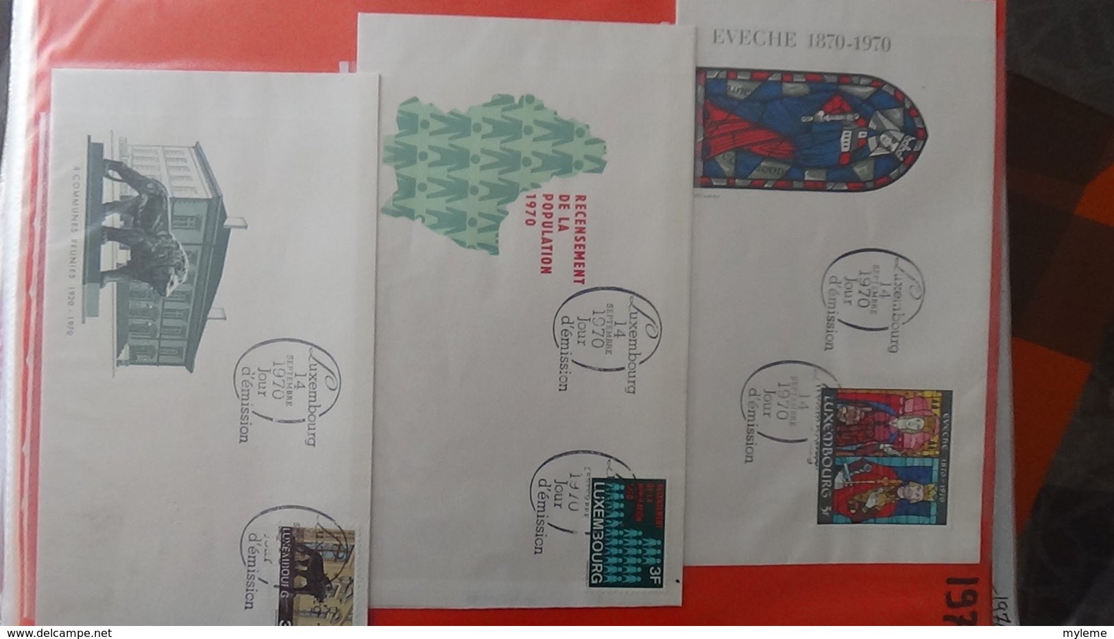 Dispersion d'une collection d'enveloppe 1er jour et autres dont 196 du LUXEMBOURG
