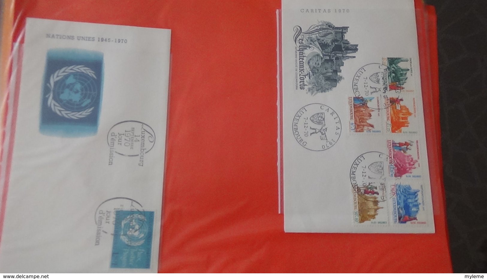Dispersion d'une collection d'enveloppe 1er jour et autres dont 196 du LUXEMBOURG