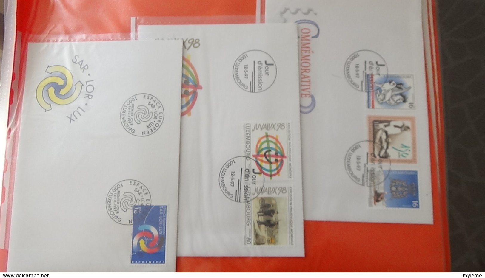 Dispersion d'une collection d'enveloppe 1er jour et autres dont 196 du LUXEMBOURG