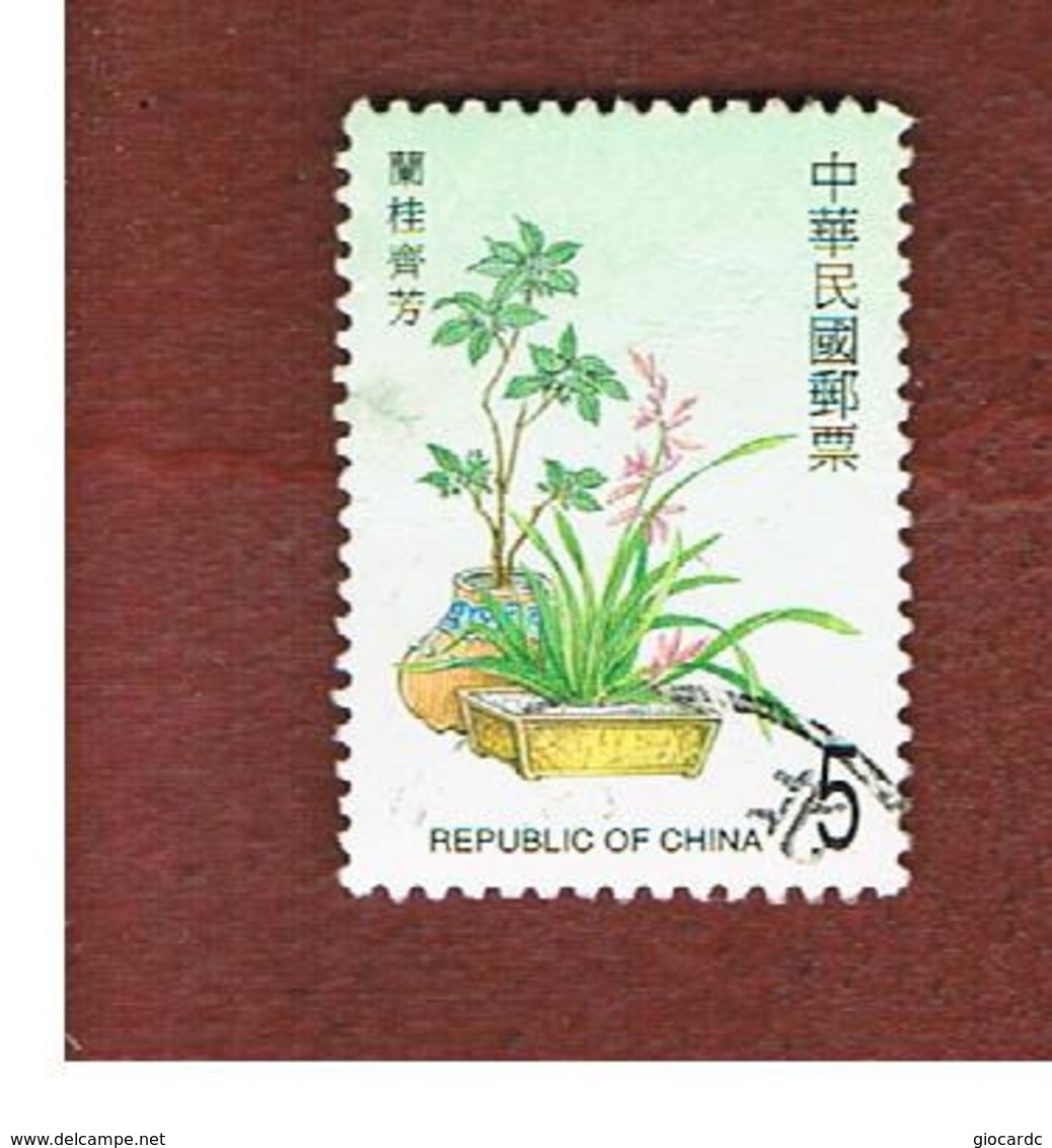 TAIWAN (FORMOSA) - SG 2782  -    2002  GREETINGS STAMPS: FLOWERS -  USED - Usados