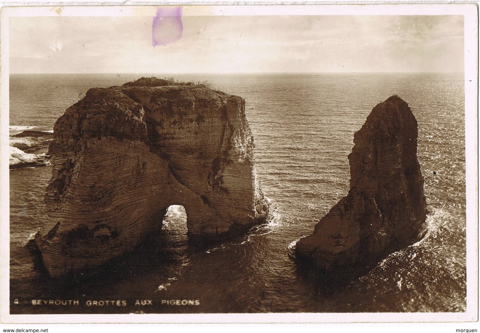 34343. Postal BEYROUTH (Libano)  1940. Grottes Aux Pigeons - Líbano