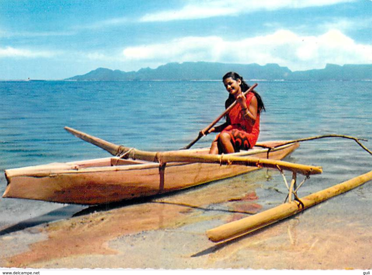 Polynésie Française- TAHITI  Pirogue De Lagon  (Vahiné  Tahitienne Canoe )  ( Editions :LABAYSSE N°43)@*PRIX  FIXE - Polynésie Française